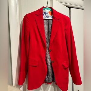 Lightly worn siren red Ferragamo blazer EU 38
